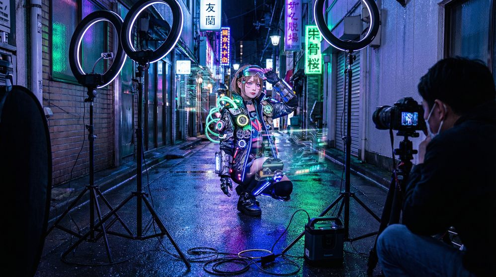 糖心vlog赛博朋克cosplay写真视频